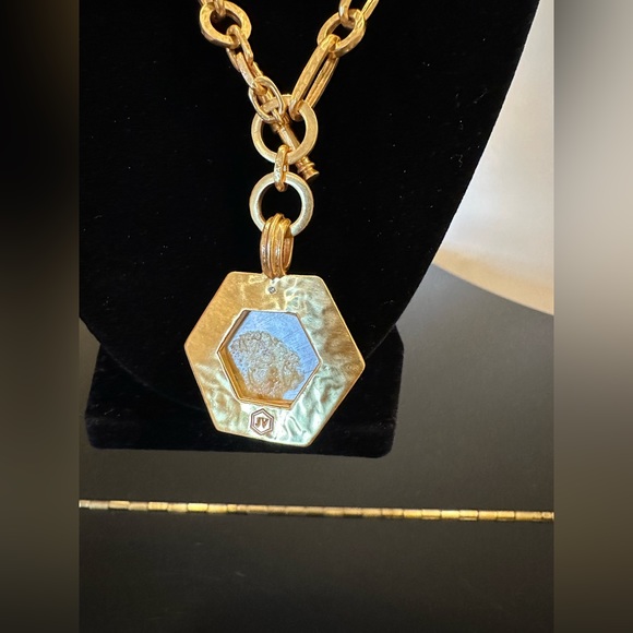 NWT Authentic Rare Luxury Julie Vos Iridescent Charcoal Blue Statement Necklace - Picture 17 of 17